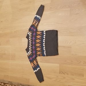 Peek knit crew neck sweater